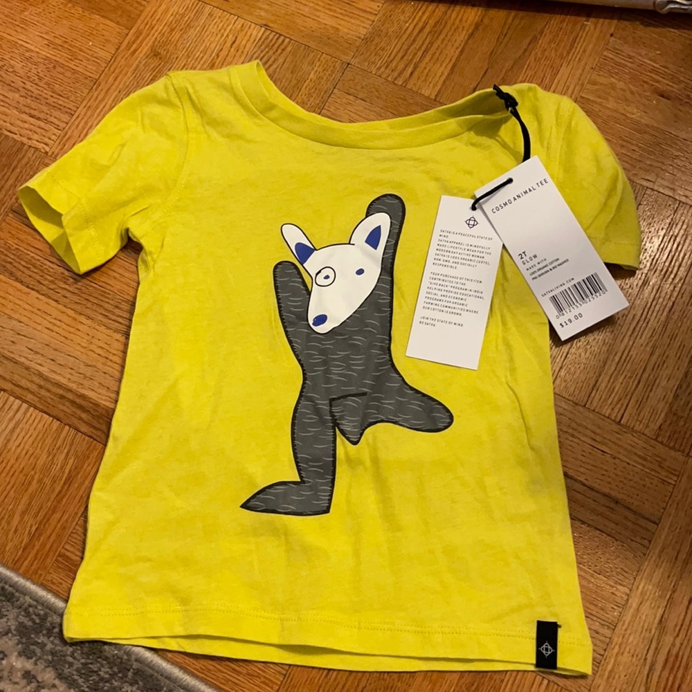 NWT Satva organic Cotten Cosmo Animal tee print